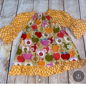 Boutique Apple print tunic Sz 5